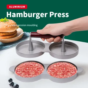 Patties and Thin Burgers Patty Maker 304 Stainless Steel Non-Stick Burger Press