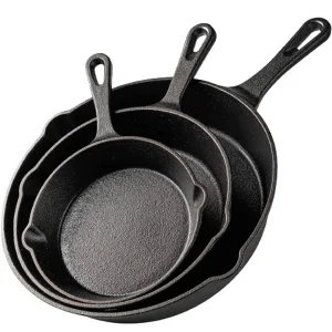 Cast Iron Frying Pan,14/16/20cm Non-stick