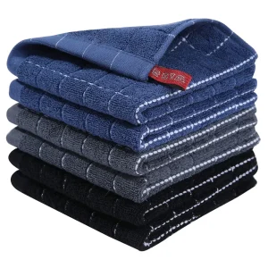 Homaxy 4/6pcs 100% Cotton Kitchen Towel Absorbent