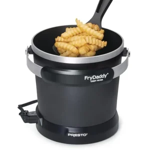 Electric Deep Fryer Handy Scoop Included Snap-On Lid Easy to Clean